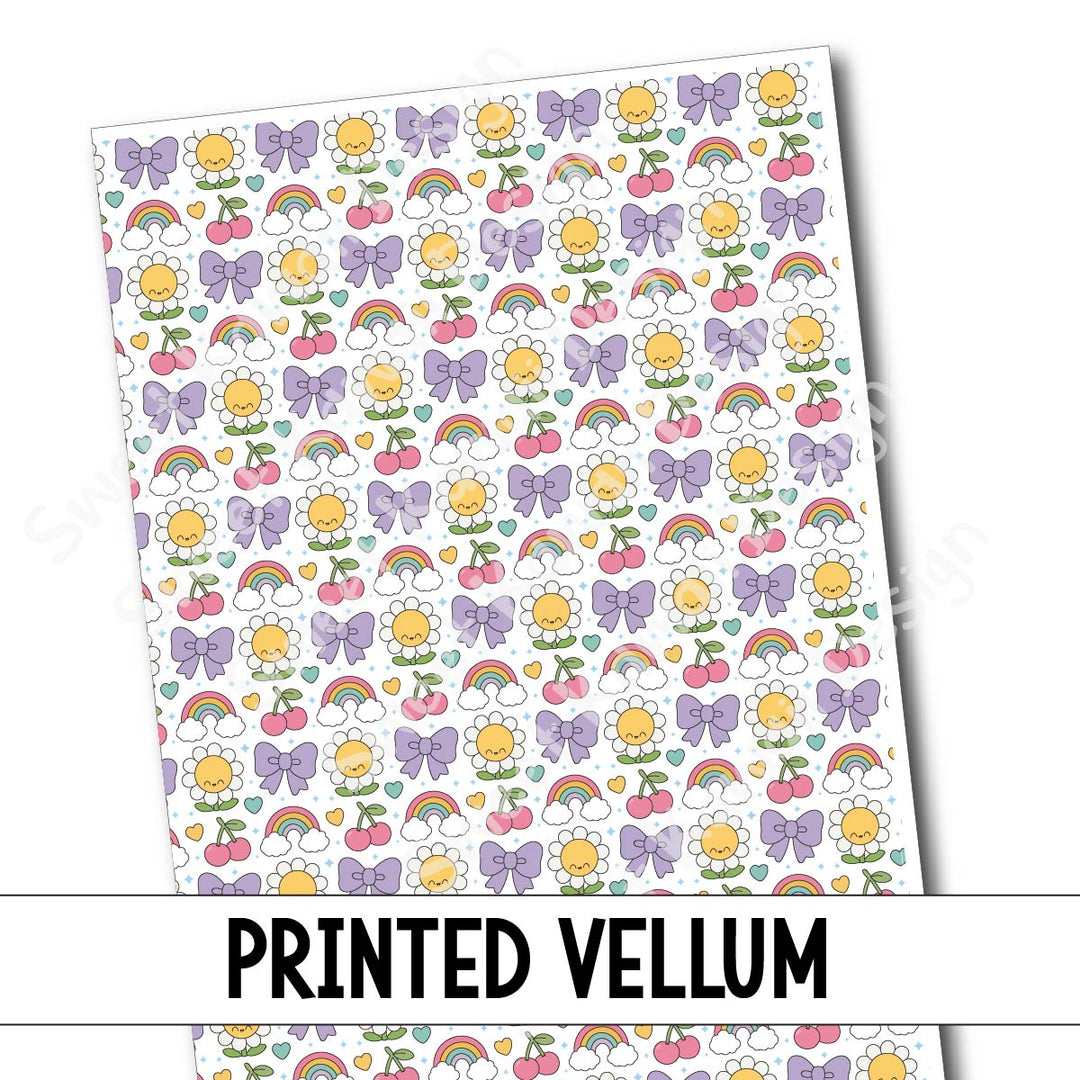 Printed Vellum - Happy Days