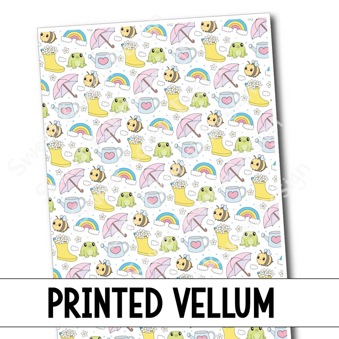 Printed Vellum - Rainy Days