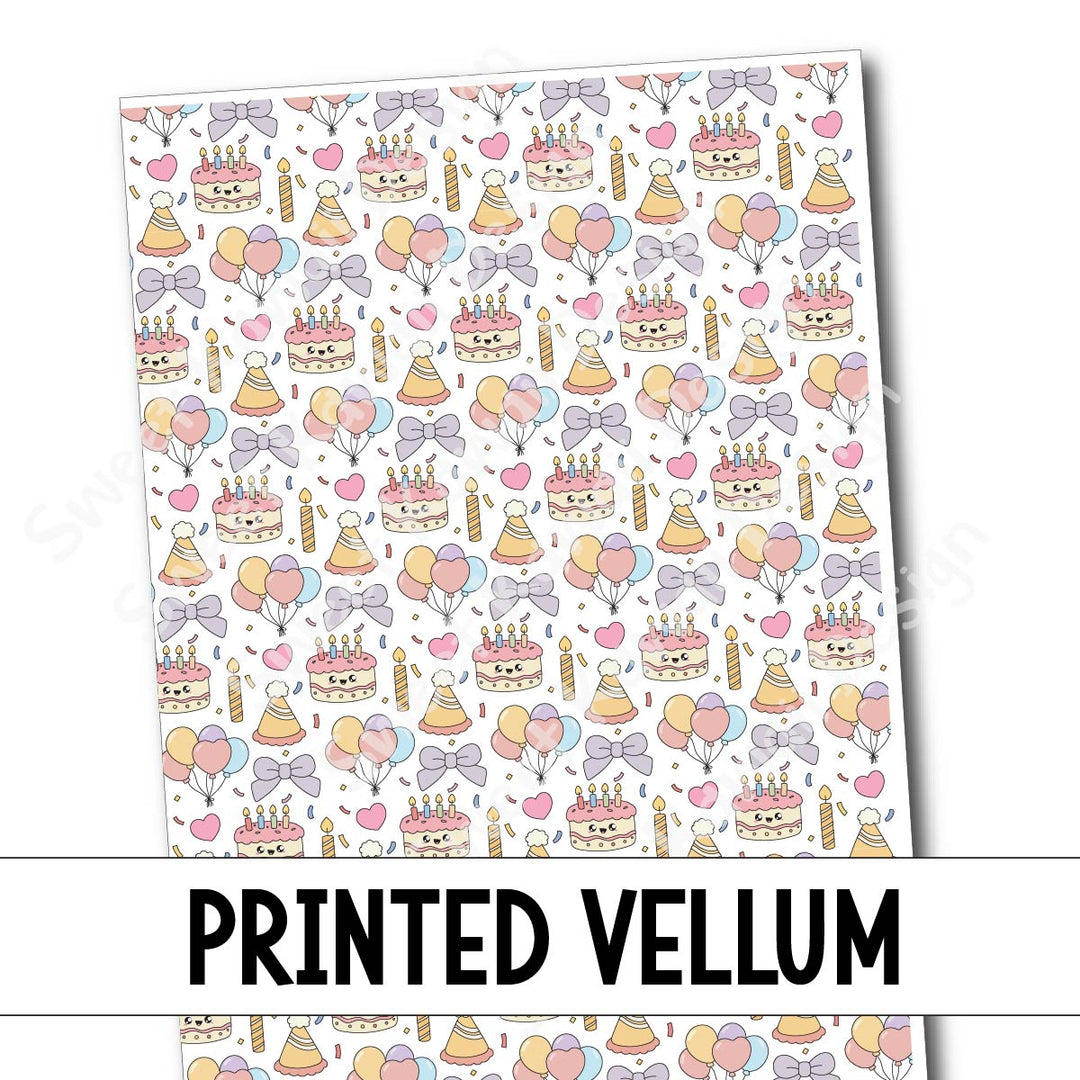 Printed Vellum - Happy Birthday