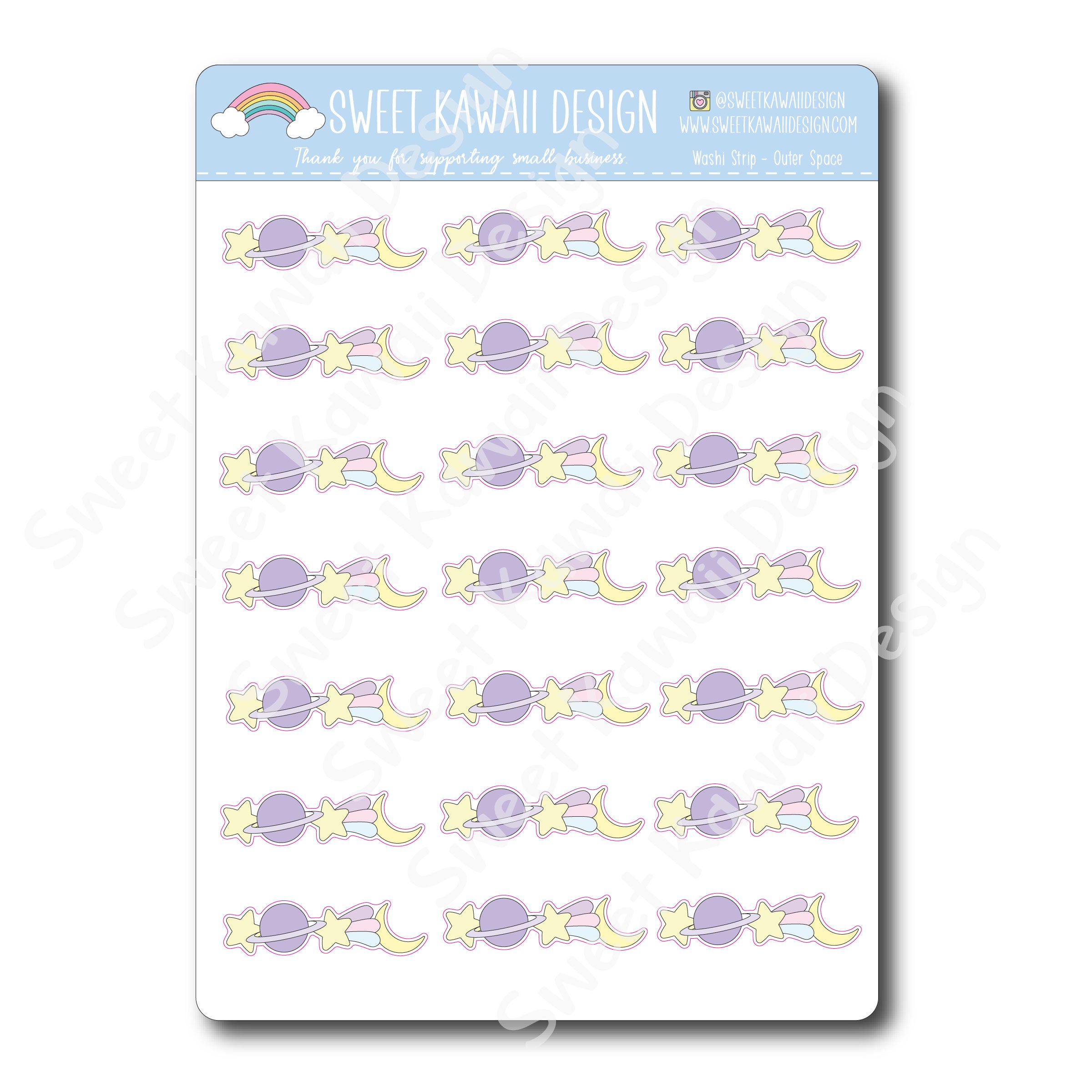 Washi Strip Stickers - Outer Space