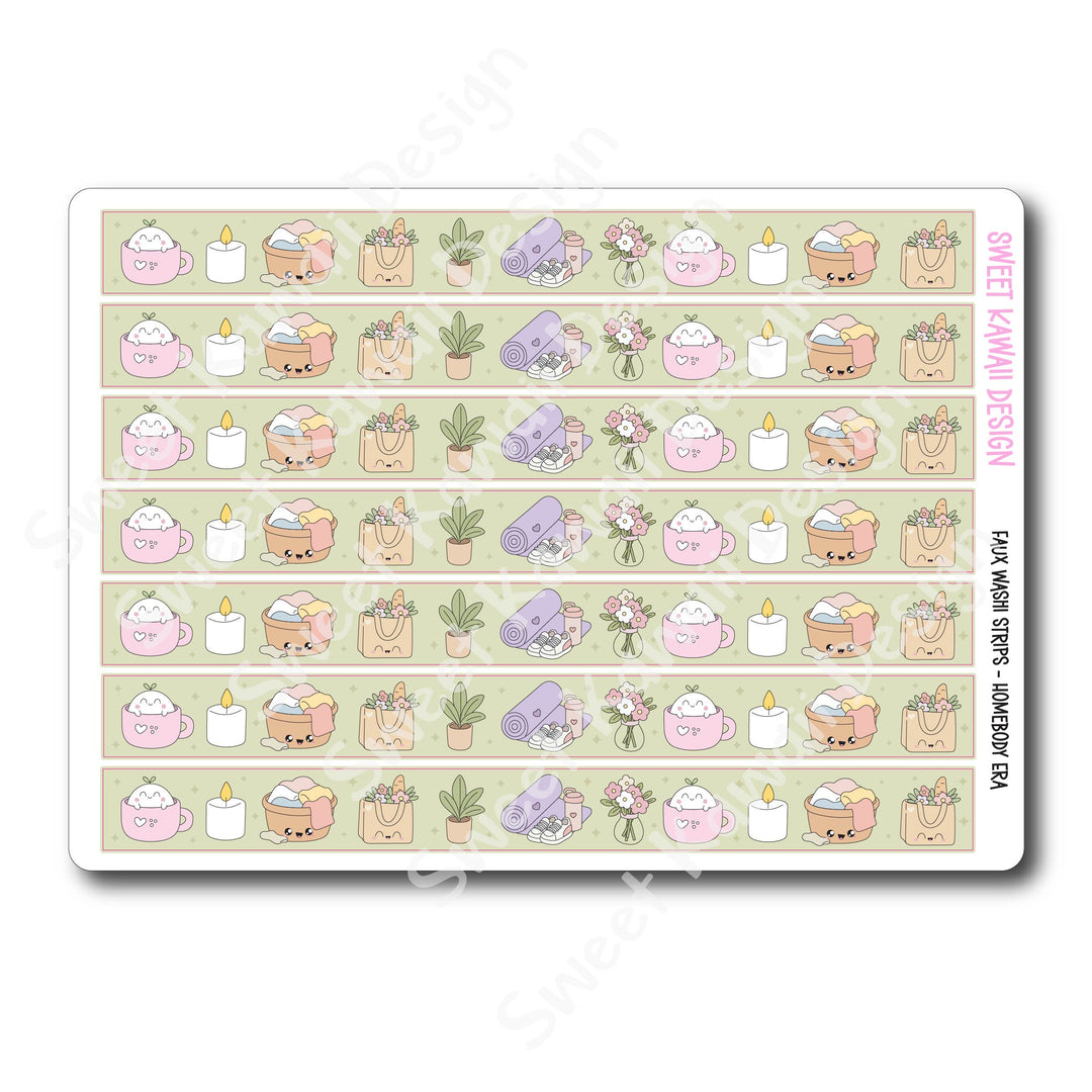 Kawaii Faux Washi Strips - Homebody Era