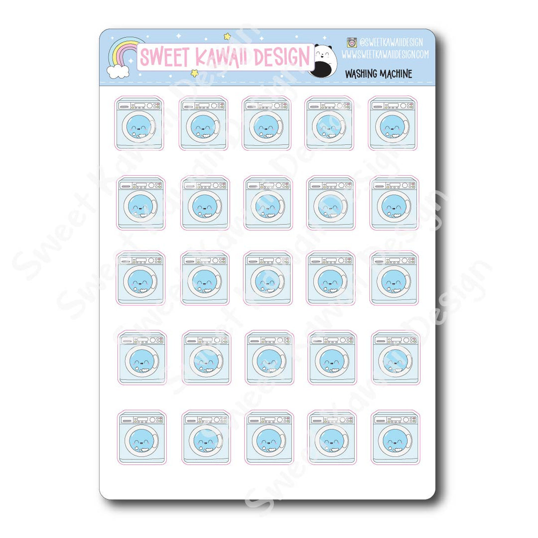Kawaii Washing Machine Stickers