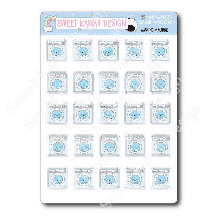 Kawaii Washing Machine Stickers