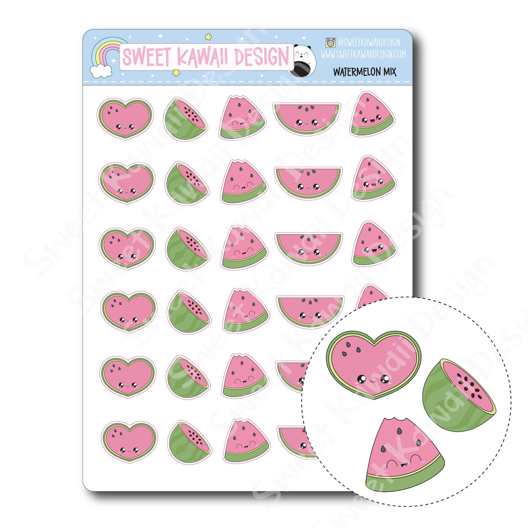 Kawaii Watermelon Stickers