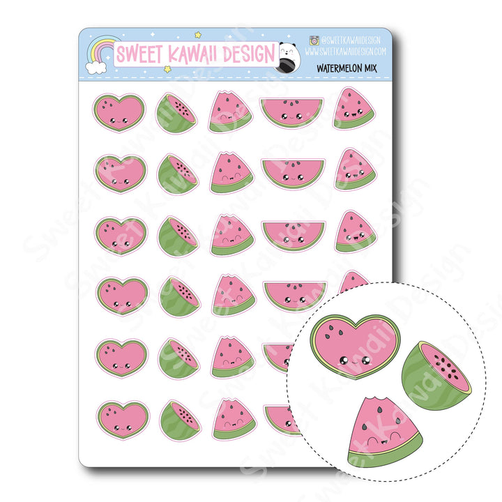 Kawaii Watermelon Stickers