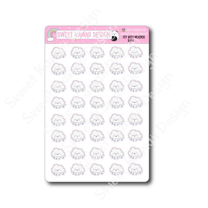Kawaii Weather Stickers - Choose your sheet!