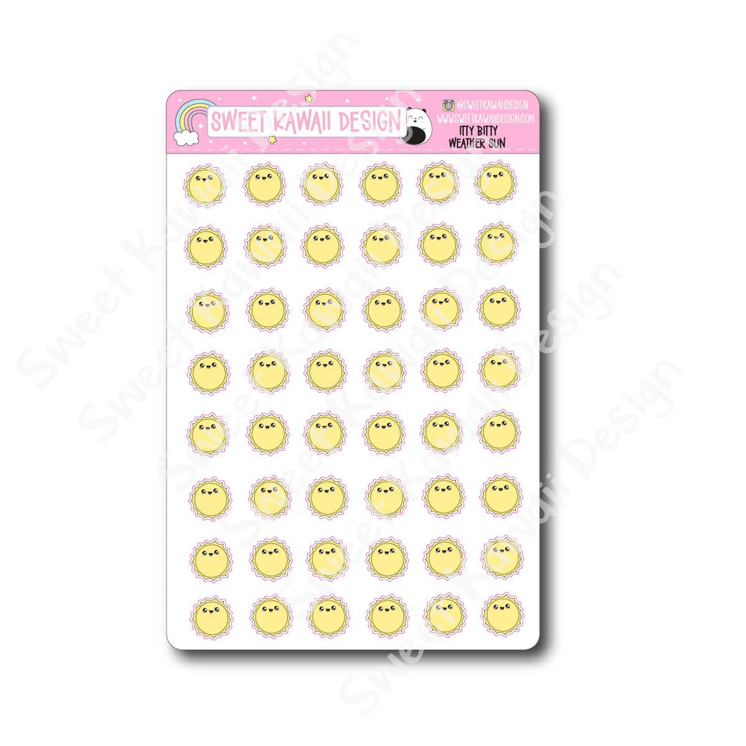 Kawaii Weather Stickers - Choose your sheet!