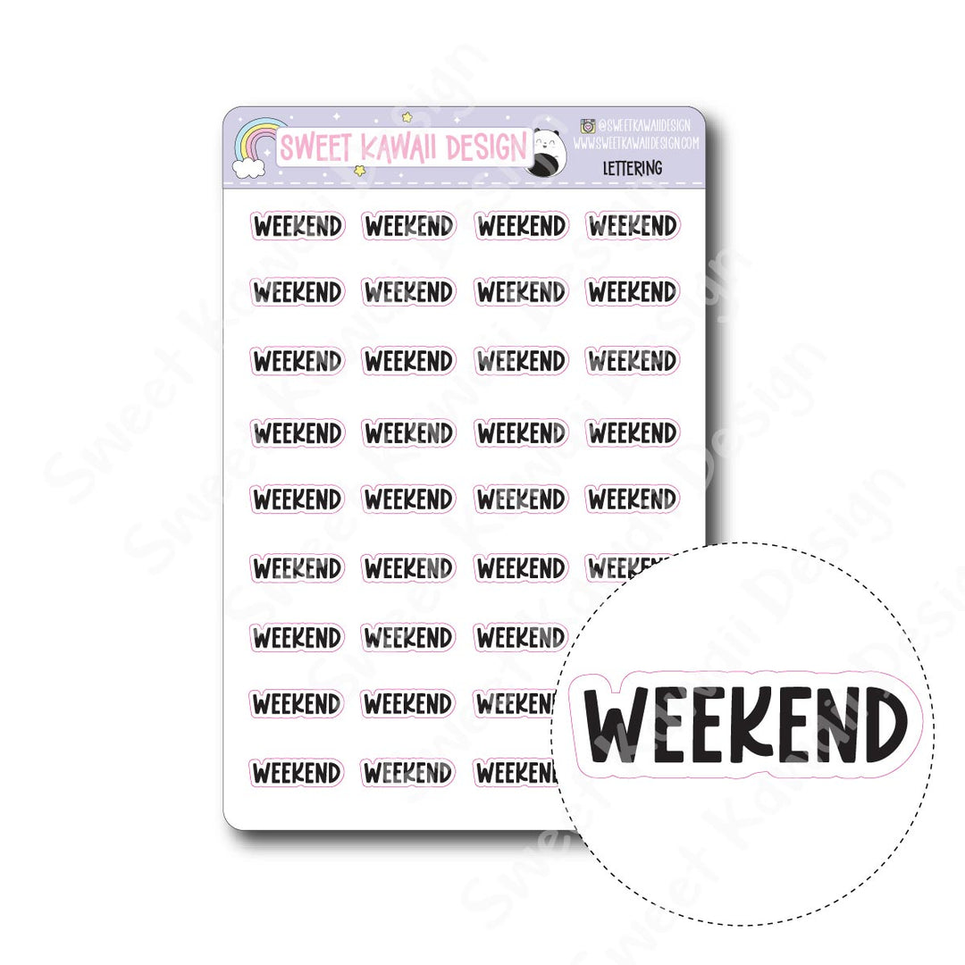 Lettering - Weekend