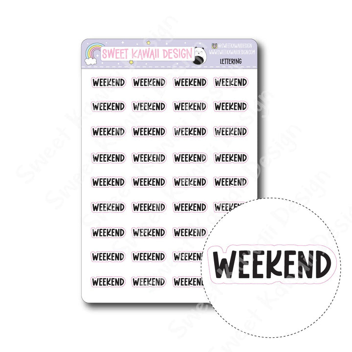 Lettering - Weekend