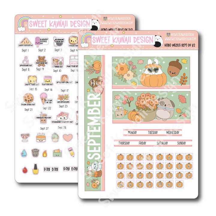 September 2026 Monthly Overview Stickers - HOBONICHI WEEKS