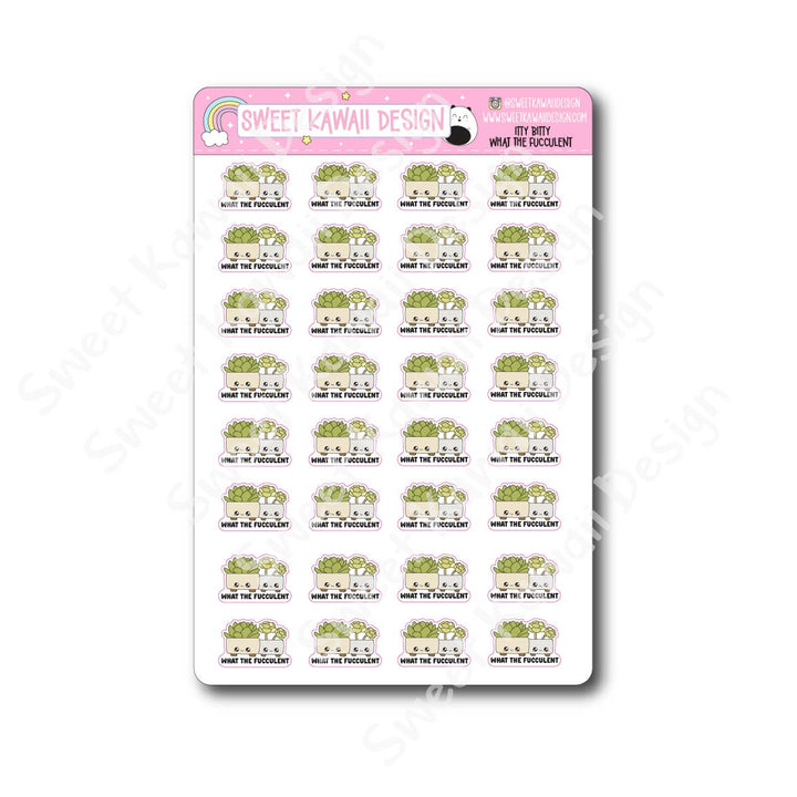 Kawaii What the Fucculent Stickers