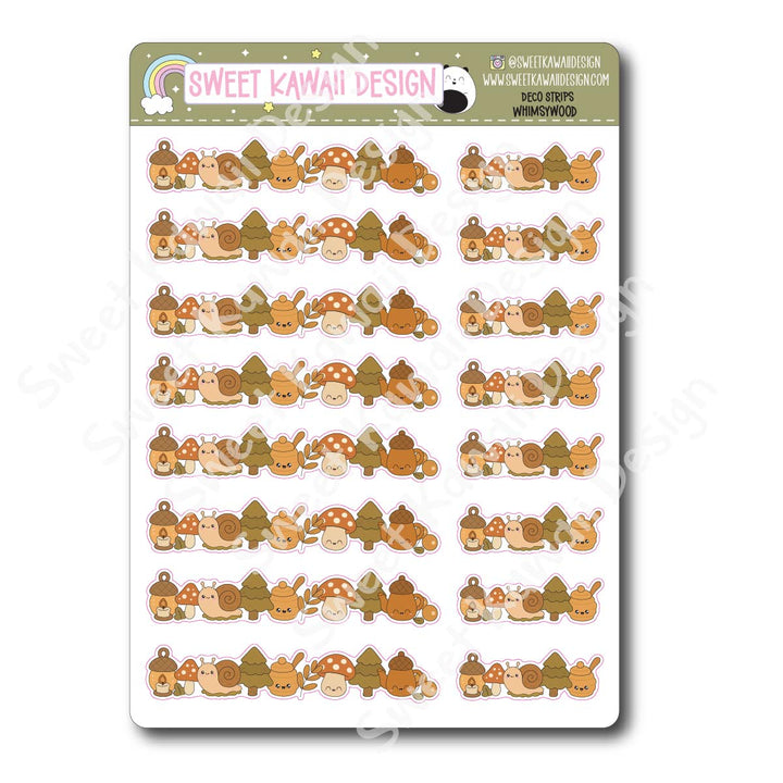 Kawaii Deco Strip Stickers (washi strip/border) - Whimsywood