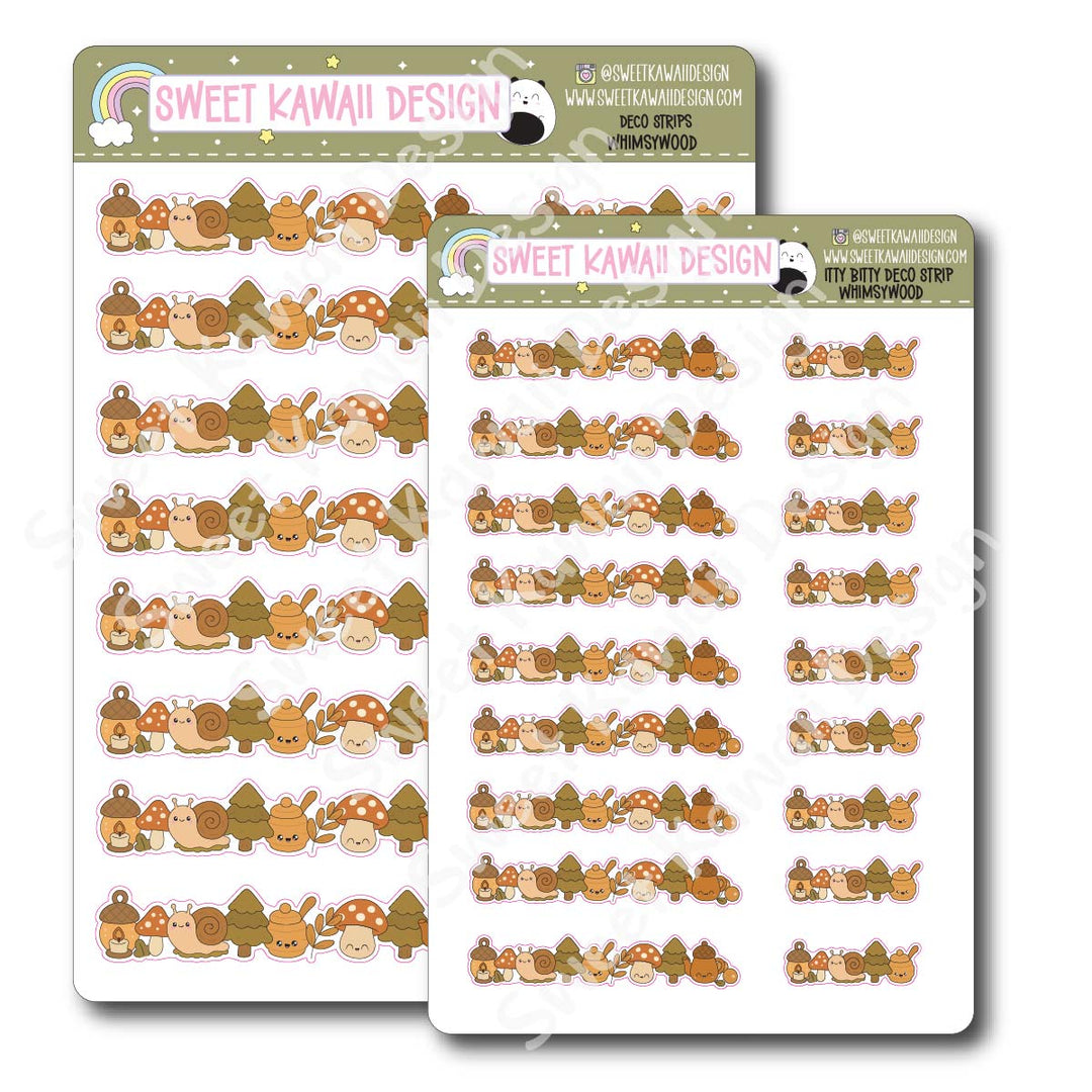 Kawaii Deco Strip Stickers (washi strip/border) - Whimsywood