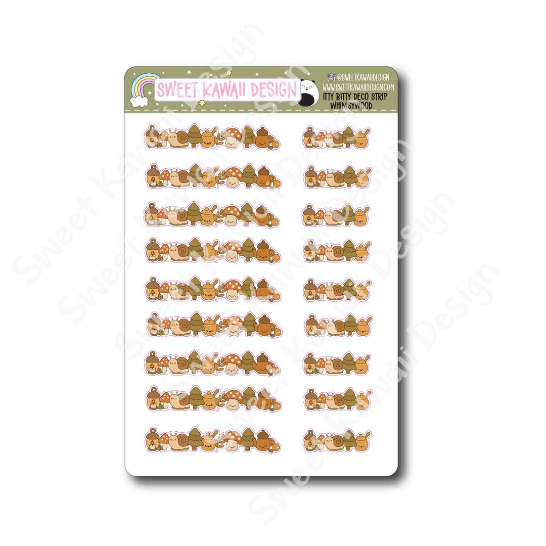 Kawaii Deco Strip Stickers (washi strip/border) - Whimsywood