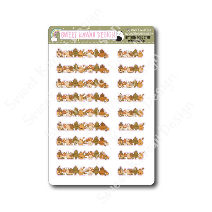 Kawaii Deco Strip Stickers (washi strip/border) - Whimsywood