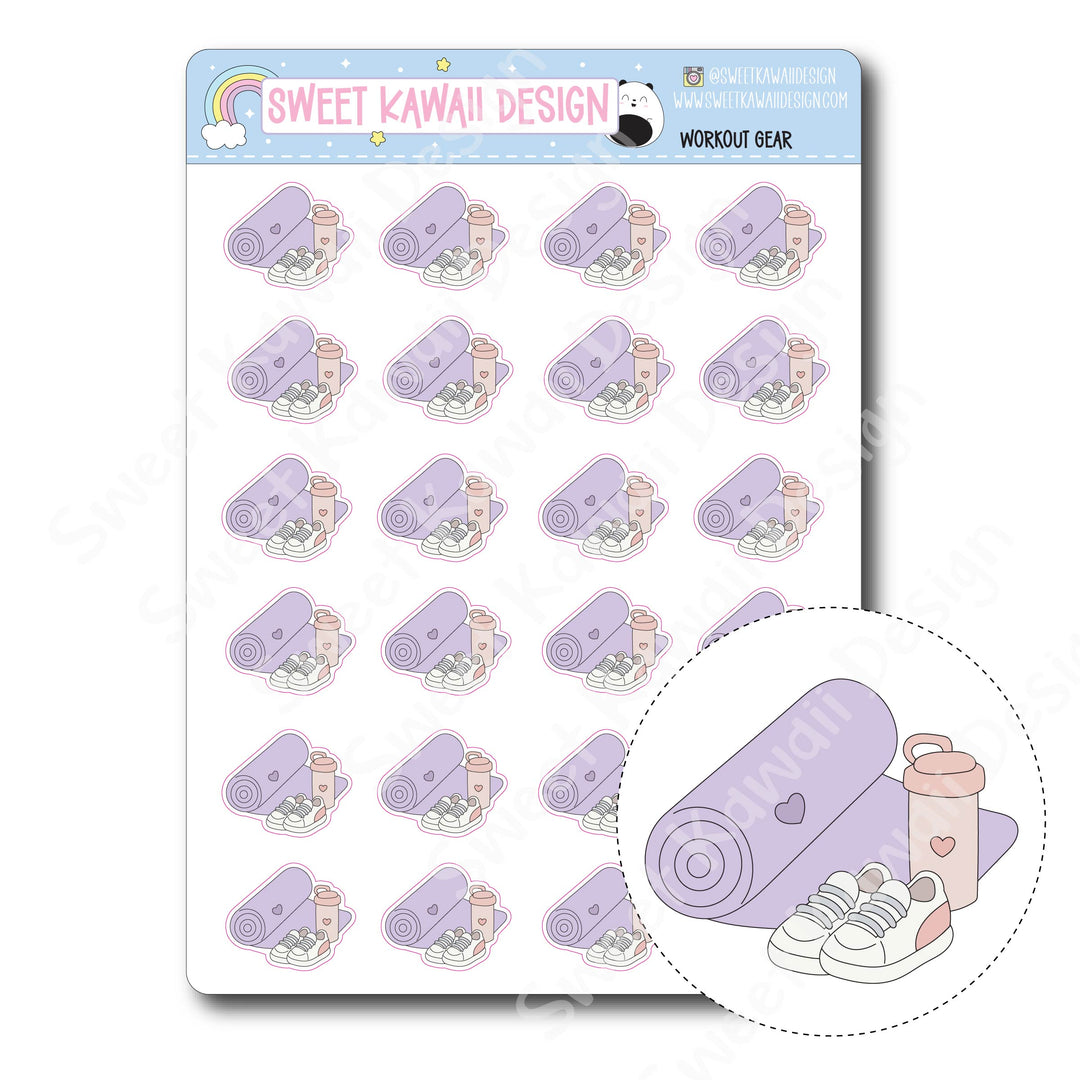Kawaii Workout Gear Stickers