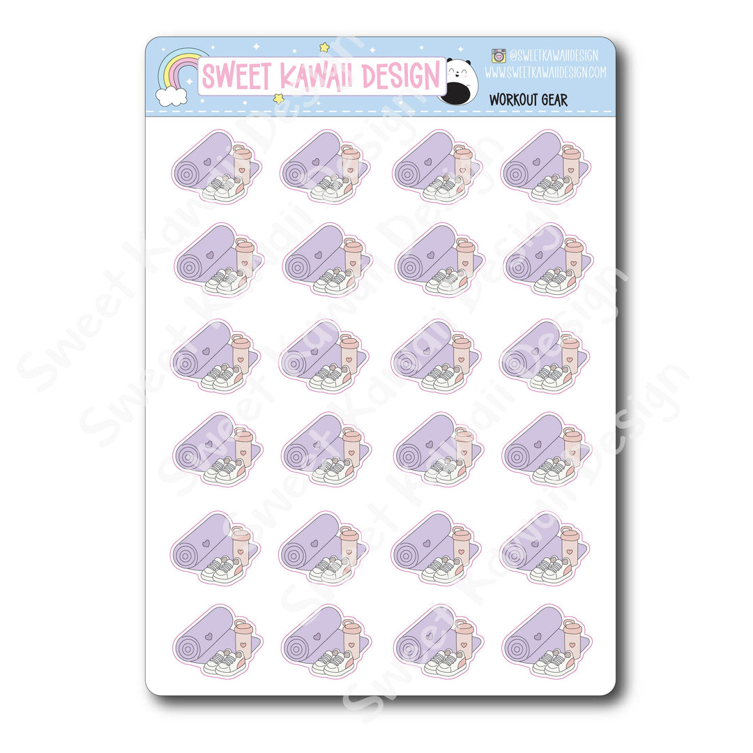 Kawaii Workout Gear Stickers