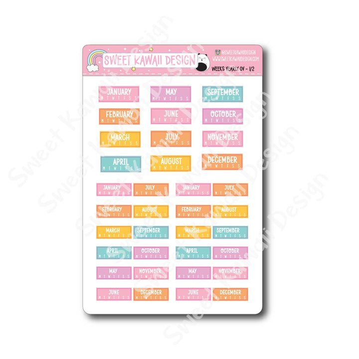 Hobonichi Weeks Yearly Overview 2026 (Japanese Version)