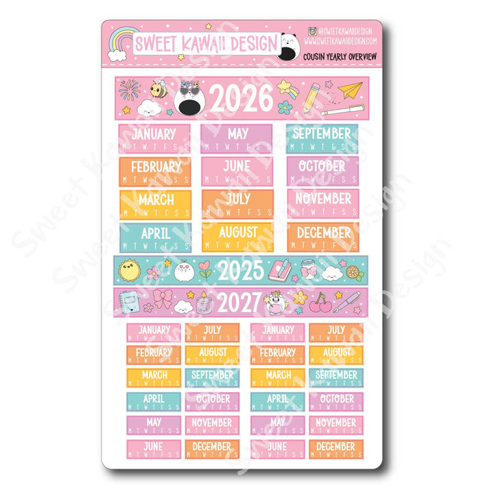 Hobonichi Cousin Yearly Overview 2026
