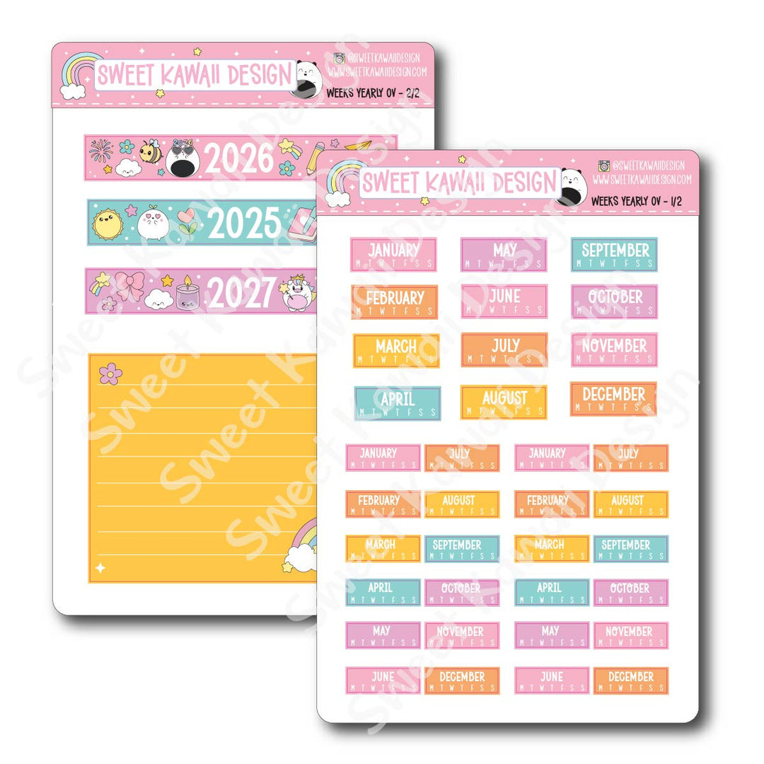 Hobonichi Weeks Yearly Overview 2026 (Japanese Version)