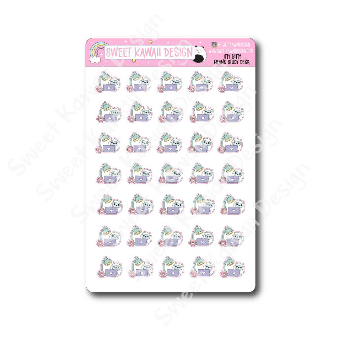 Kawaii Yeti (Frank) Stickers - Study Desk