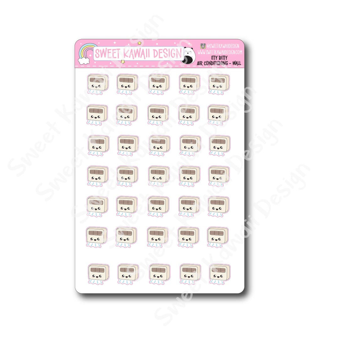 Kawaii Air Conditioner Stickers - Wall