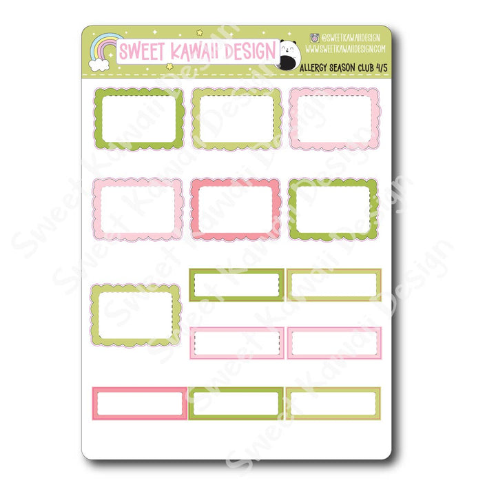 Weekly Kit - Allergy Season Club - SIZE OPTIONS AVAILABLE