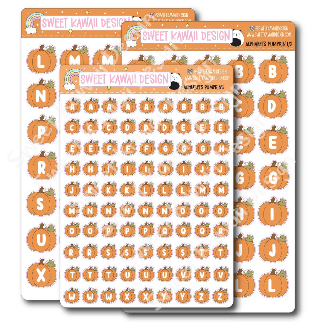 Alphabet Stickers - Pumpkins