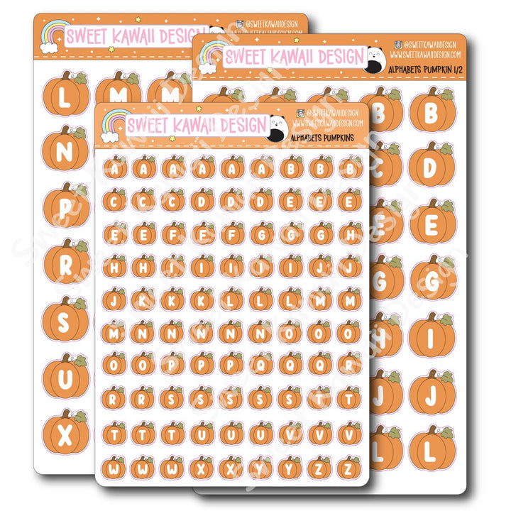 Alphabet Stickers - Pumpkins