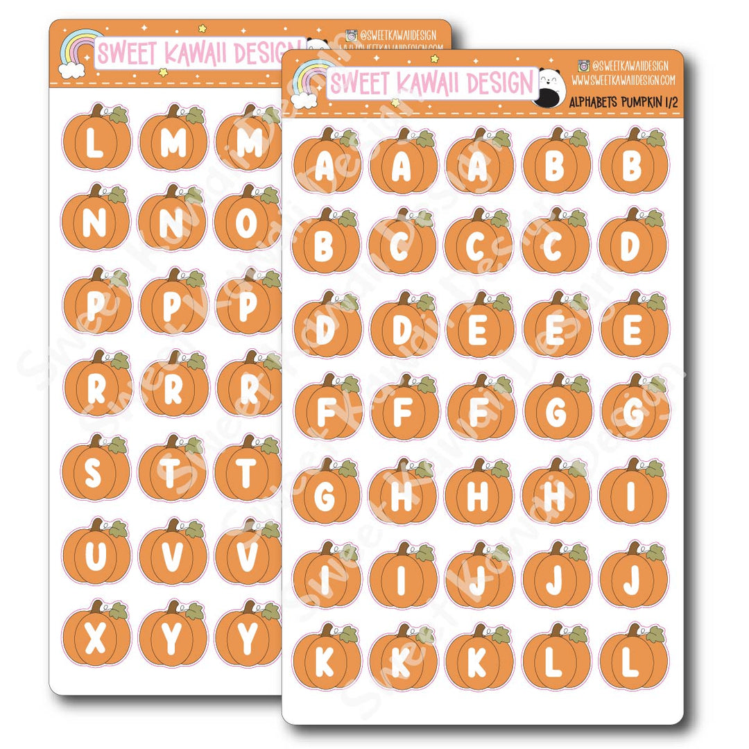Alphabet Stickers - Pumpkins