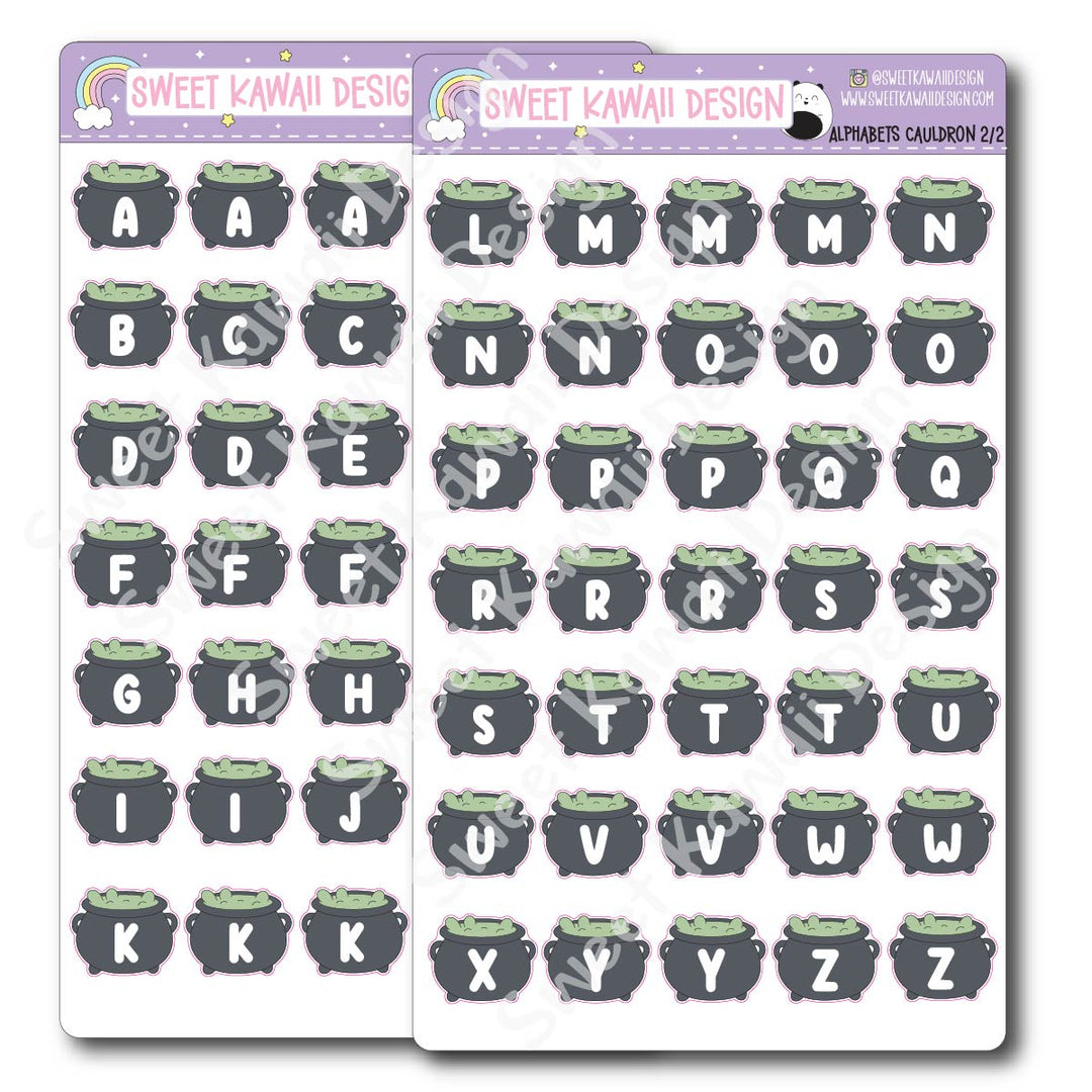 Alphabet Stickers - Cauldron