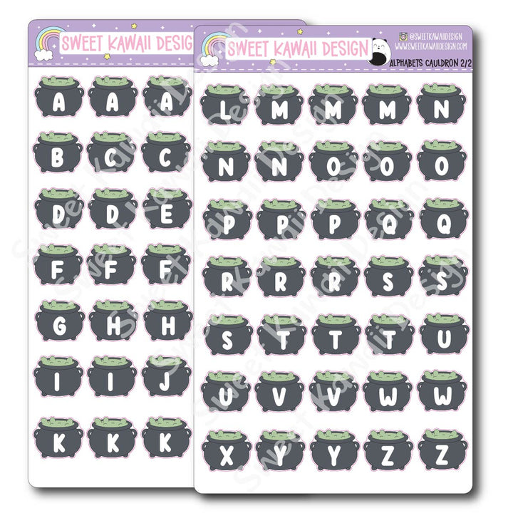 Alphabet Stickers - Cauldron