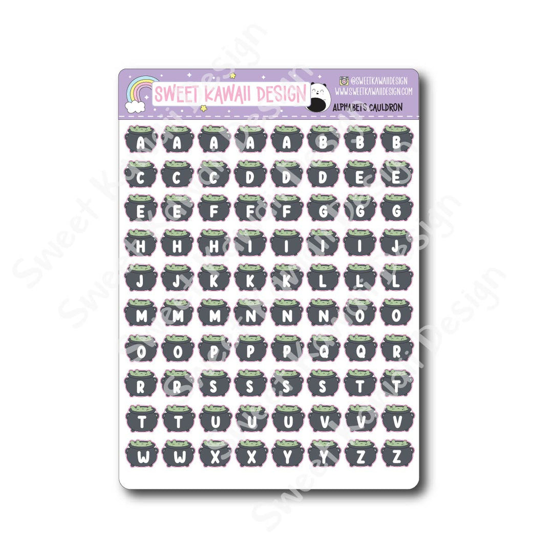 Alphabet Stickers - Cauldron