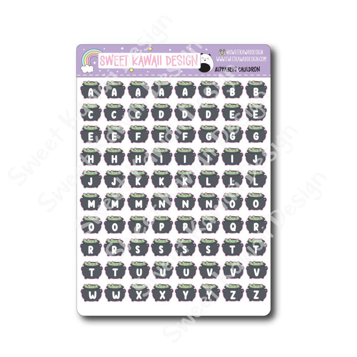 Alphabet Stickers - Cauldron