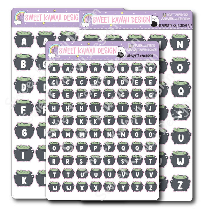 Alphabet Stickers - Cauldron