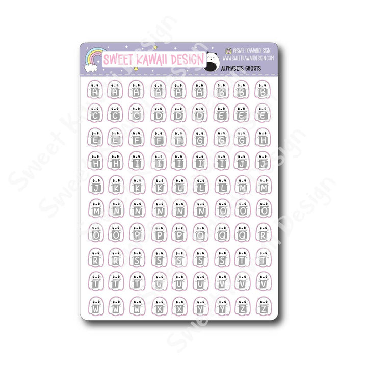 Alphabet Stickers - Ghosts