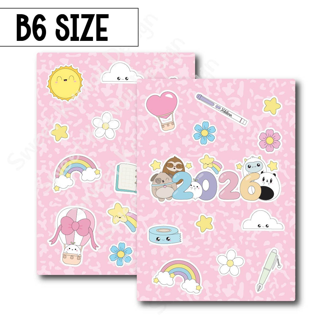 Planner Cover Stickers - 2026 Composition -  Colors and Sizes Available