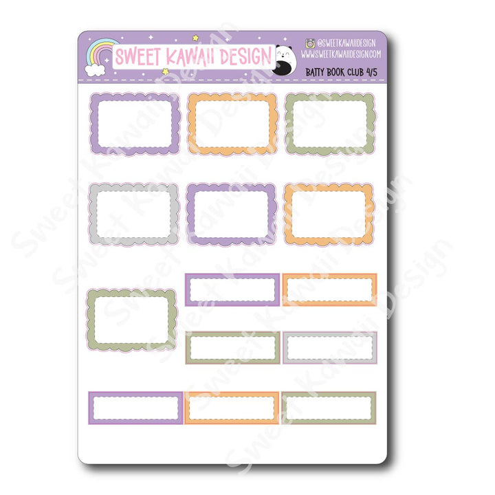 Weekly Kit - Batty Book Club - SIZE OPTIONS AVAILABLE
