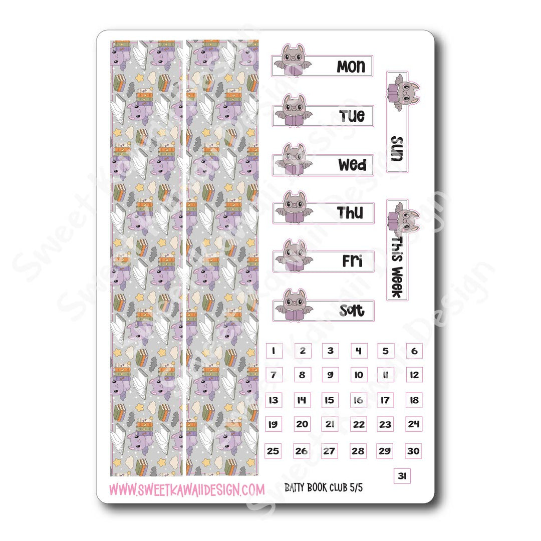 Weekly Kit - Batty Book Club - SIZE OPTIONS AVAILABLE
