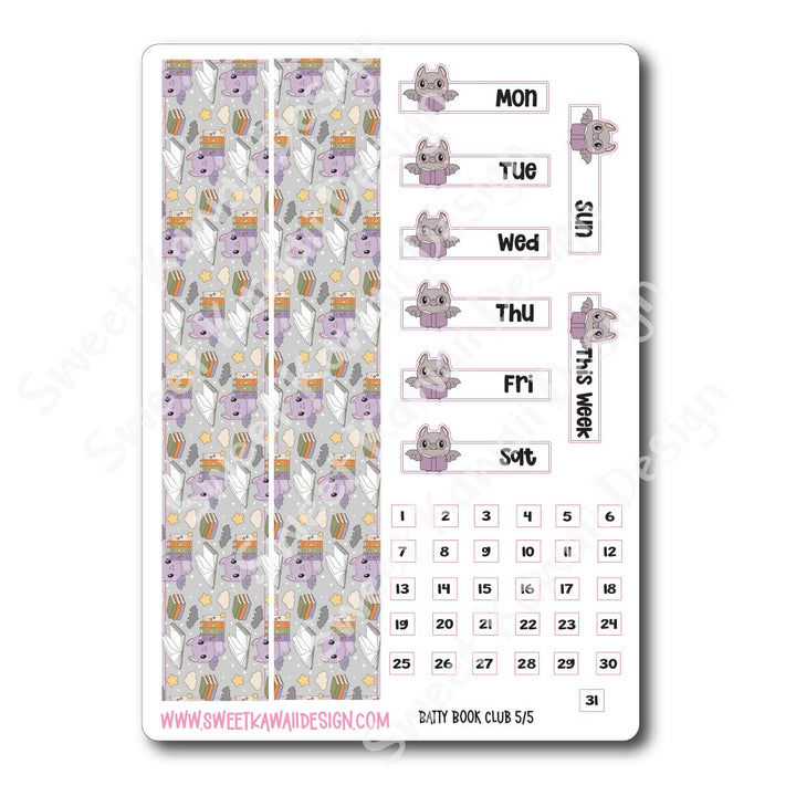 Weekly Kit - Batty Book Club - SIZE OPTIONS AVAILABLE