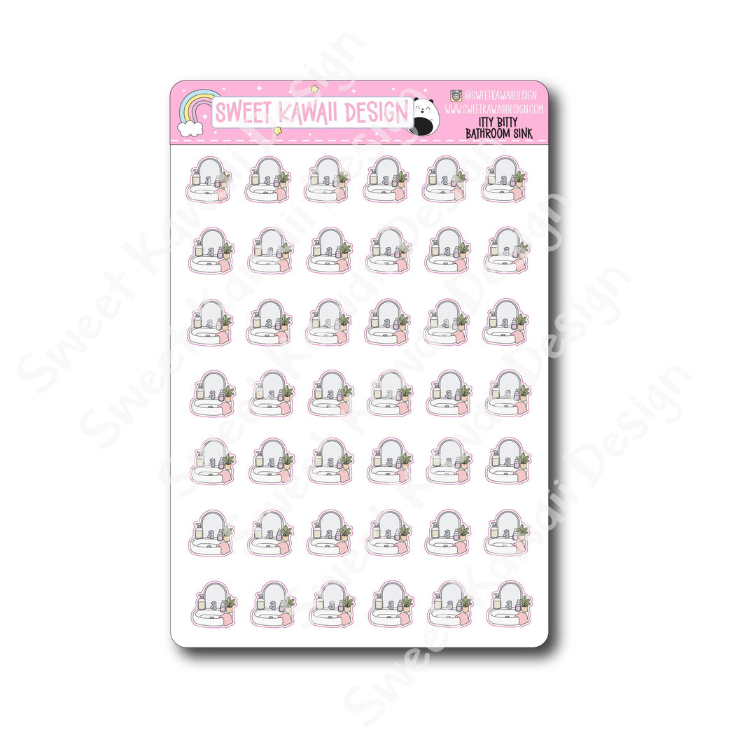Kawaii Bathroom Sink Stickers