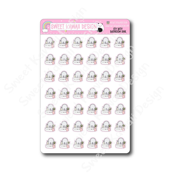 Kawaii Bathroom Sink Stickers