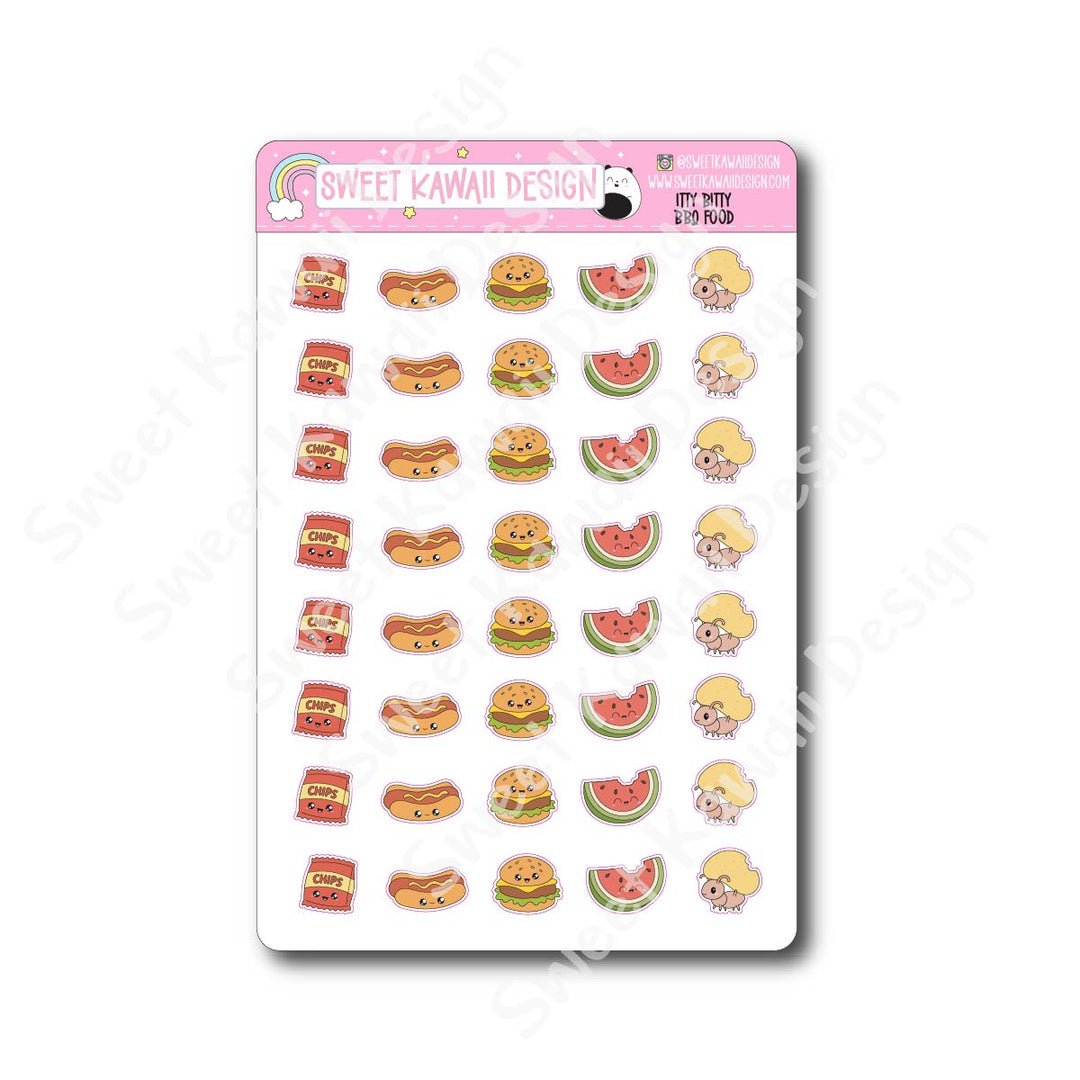 Kawaii BBQ Food Stickers