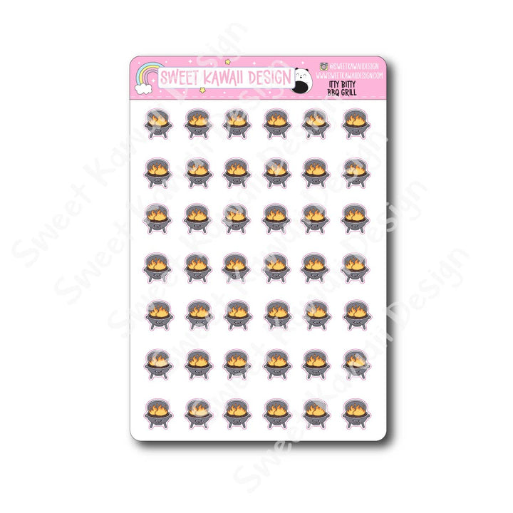 Kawaii BBQ Grill Stickers