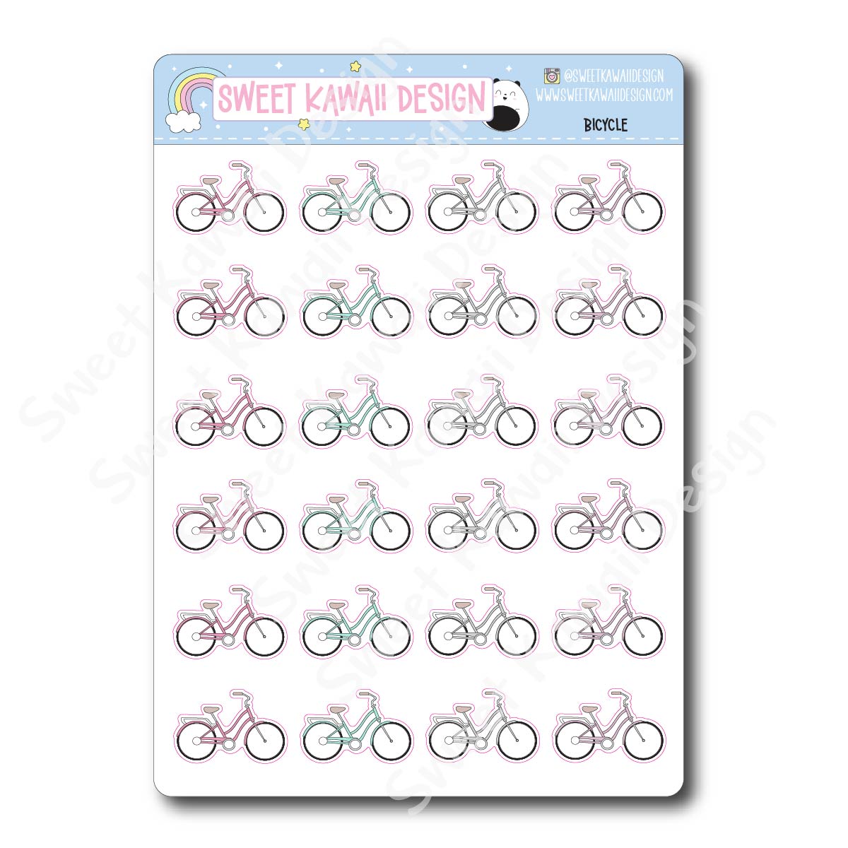 Kawaii Bicycle Stickers