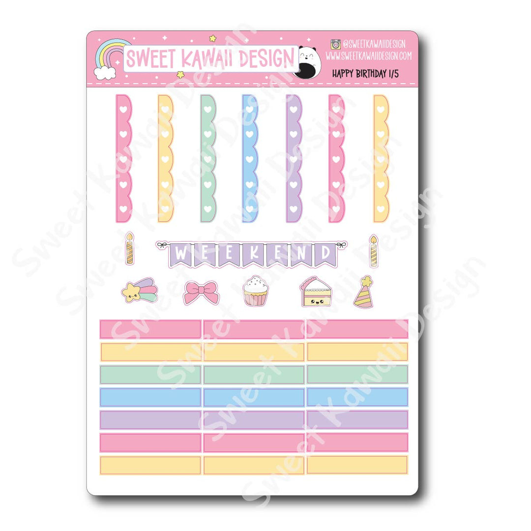Weekly Kit - Happy Birthday - SIZE OPTIONS AVAILABLE