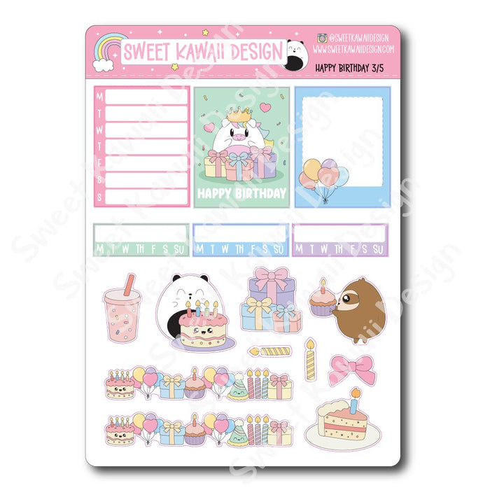Weekly Kit - Happy Birthday - SIZE OPTIONS AVAILABLE