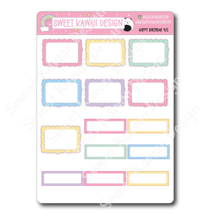 Weekly Kit - Happy Birthday - SIZE OPTIONS AVAILABLE