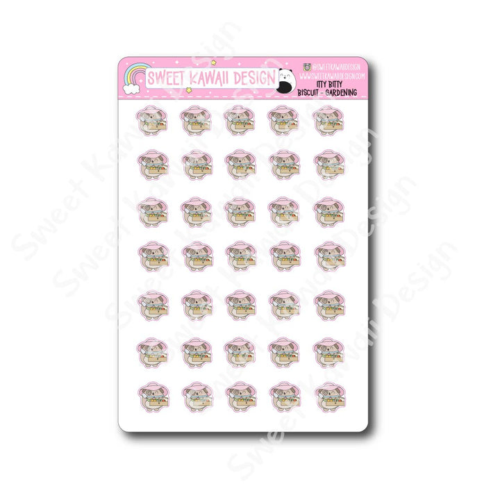 Kawaii Biscuit Stickers - Gardening