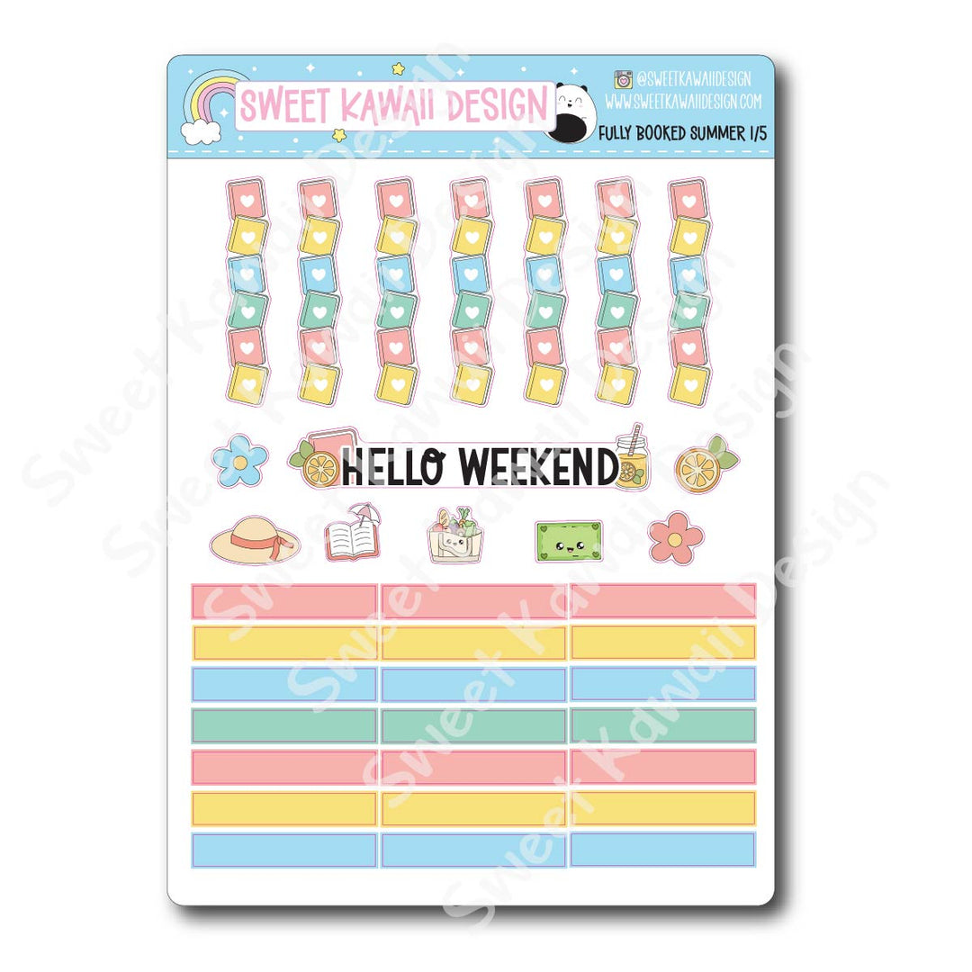 Weekly Kit - Fully Booked Summer- SIZE OPTIONS AVAILABLE